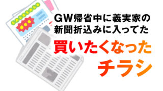 GW帰省中に見た、買いたくなったチラシ